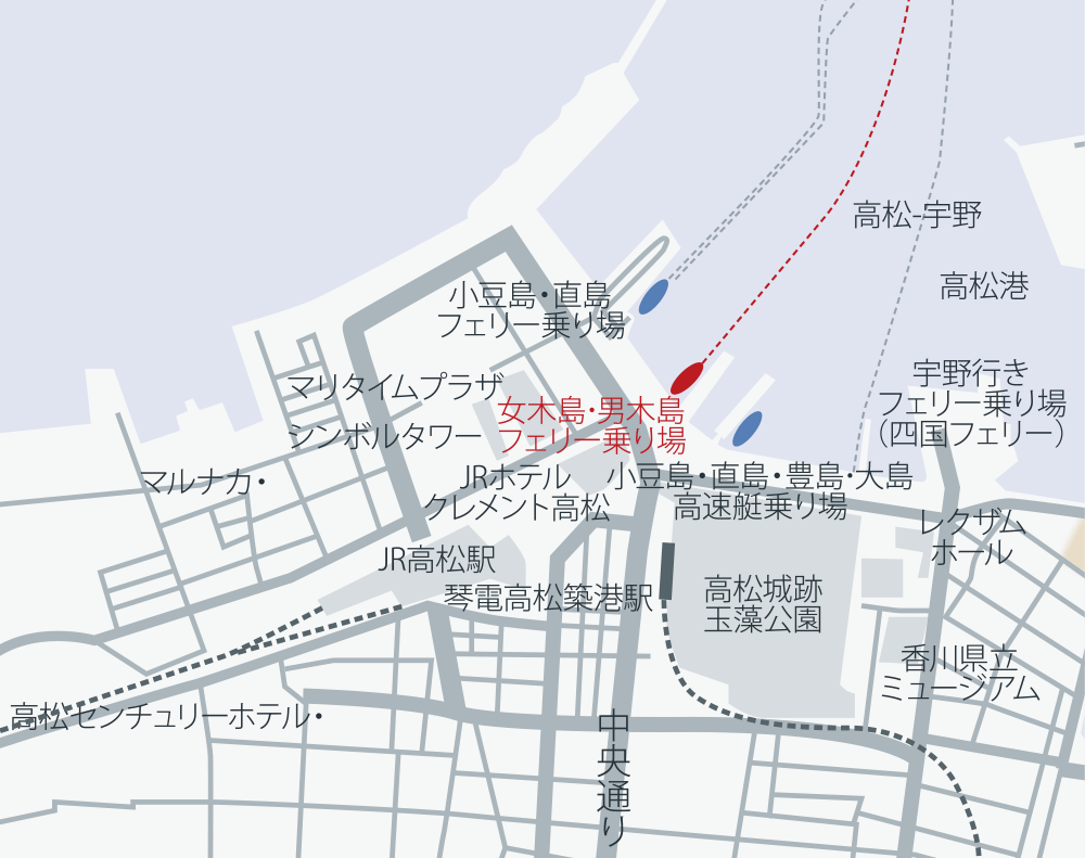高松港周辺